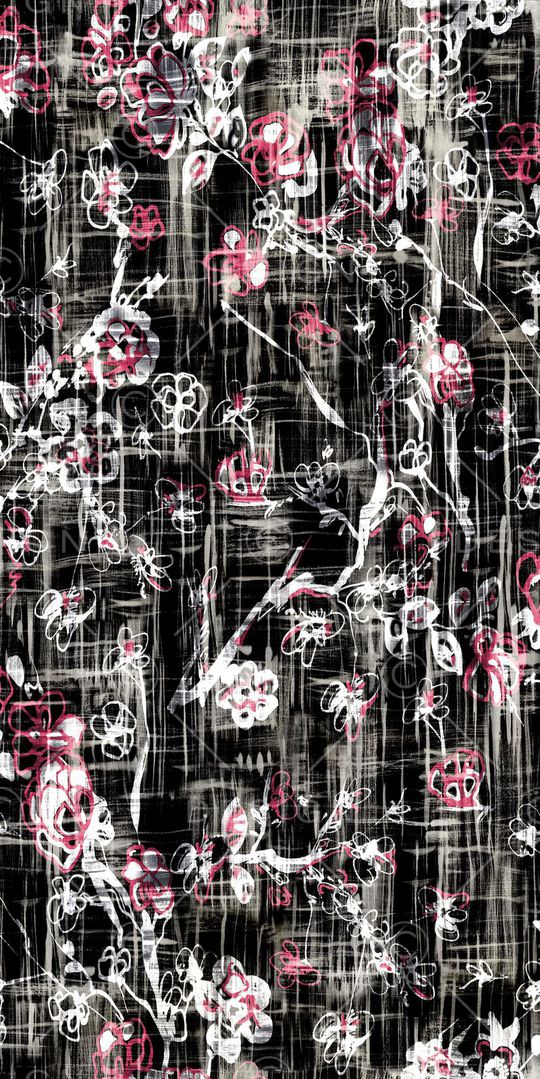 抽象 花 男装印花华亿平台图片