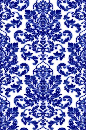 青花瓷印花华亿平台图片