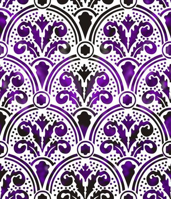 376373-民族图案连续纹样青花瓷器质感