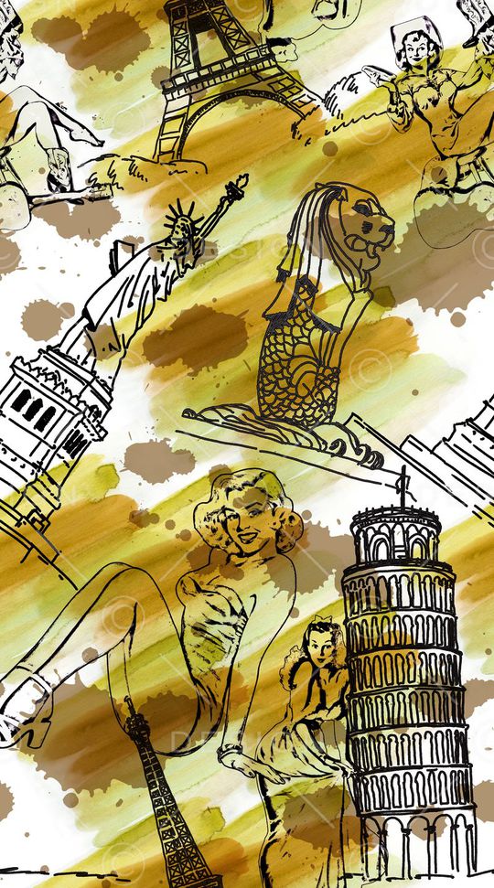 素描印花华亿平台图片