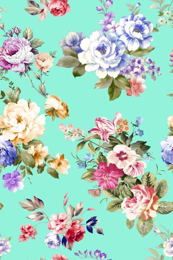 376434-清爽手绘花卉