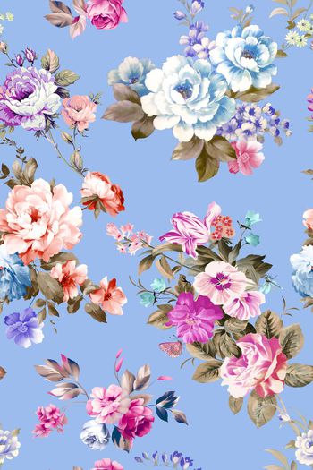 376435-清爽手绘花卉