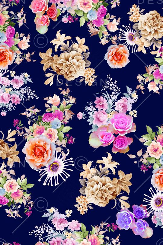 花卉印花华亿平台图片