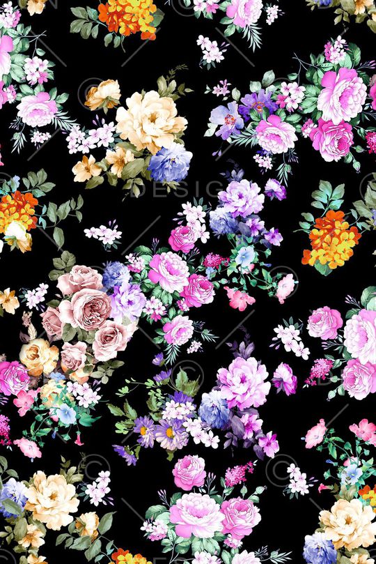 花卉印花华亿平台图片