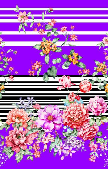 376454-定位条纹色块花卉