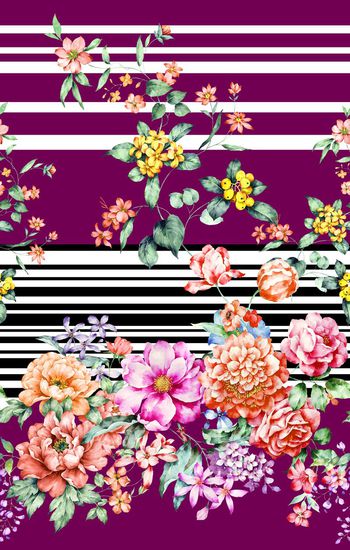 376456-定位条纹色块花卉