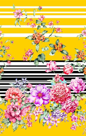 376458-定位条纹色块花卉