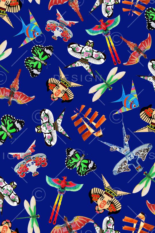 复古 风筝印花华亿平台图片