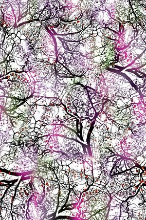 树枝印花华亿平台图片