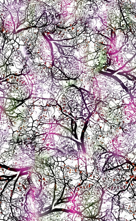 树枝印花华亿平台图片