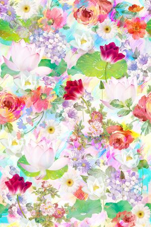 荷花印花华亿平台图片