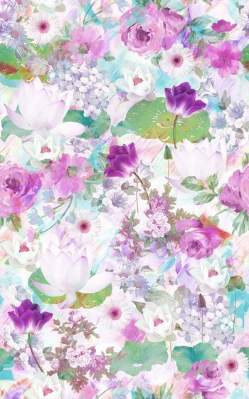 376473-中国花卉荷花莲花牡丹睡莲荷叶组合