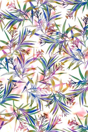 热带树叶印花华亿平台图片