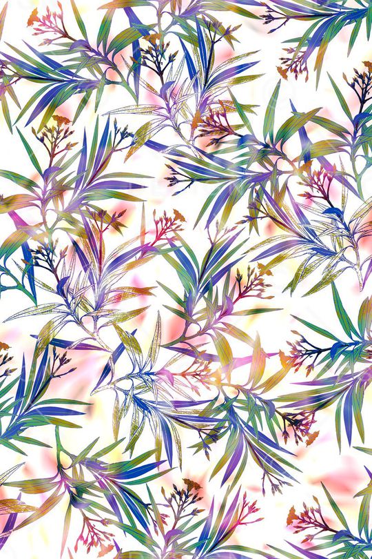 热带树叶印花华亿平台图片