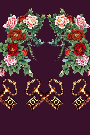 复古印花华亿平台图片