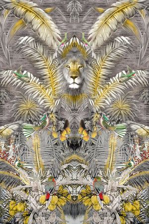 狮子印花华亿平台图片