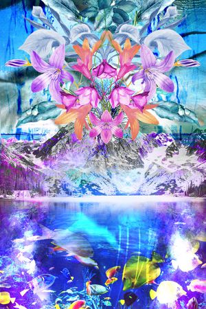 田园花卉印花华亿平台图片