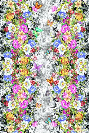 蝴蝶花贲印花华亿平台图片