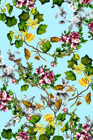 枝条印花华亿平台图片