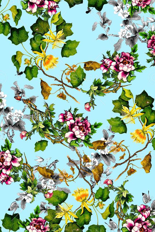 枝条印花华亿平台图片