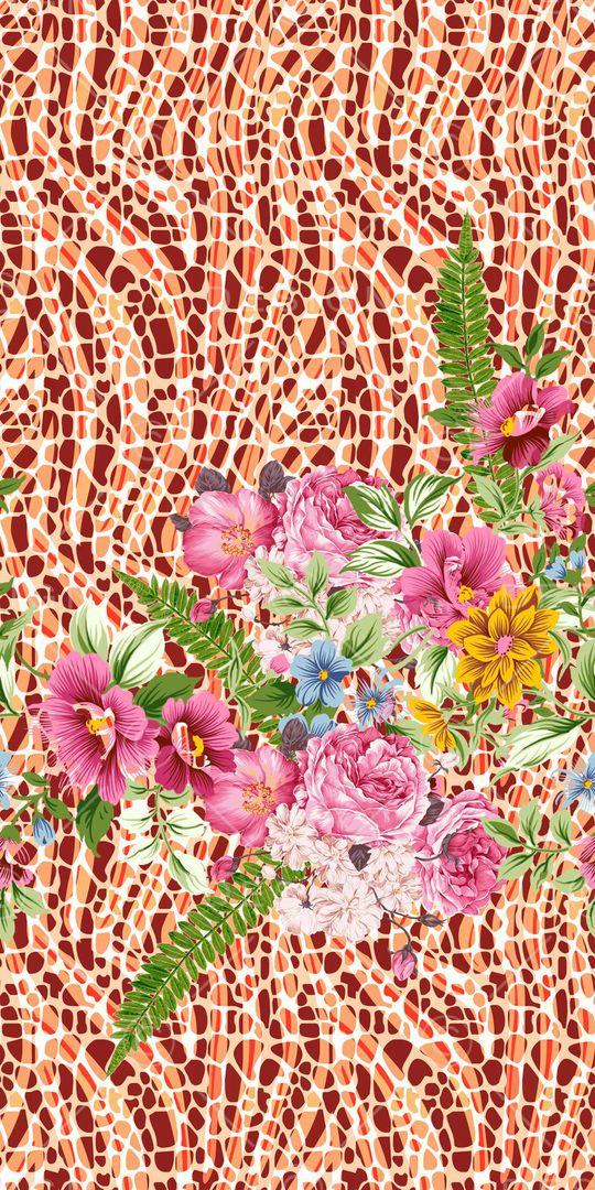 动物机理纹样印花华亿平台图片