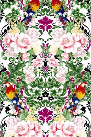 花卉印花华亿平台图片