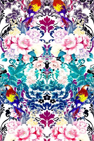 花卉印花华亿平台图片