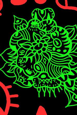 原创创意花朵印花华亿平台图片