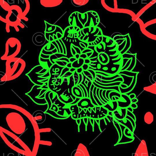 原创创意花朵印花华亿平台图片