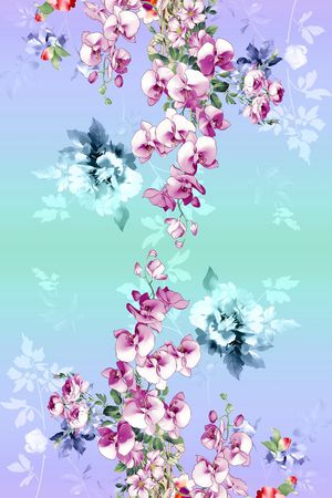 花卉印花华亿平台图片