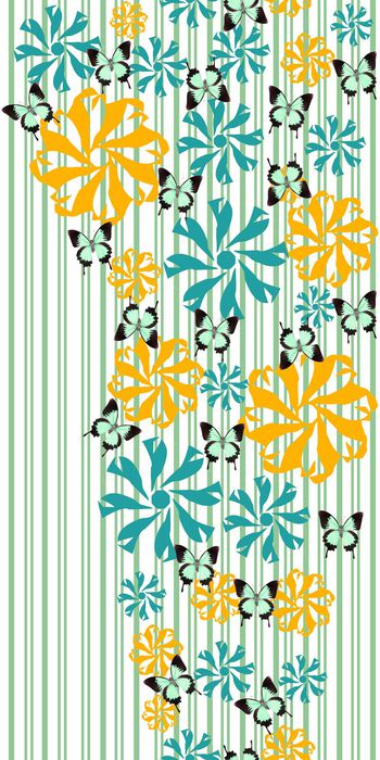 376949-清新几何图案蝴蝶图