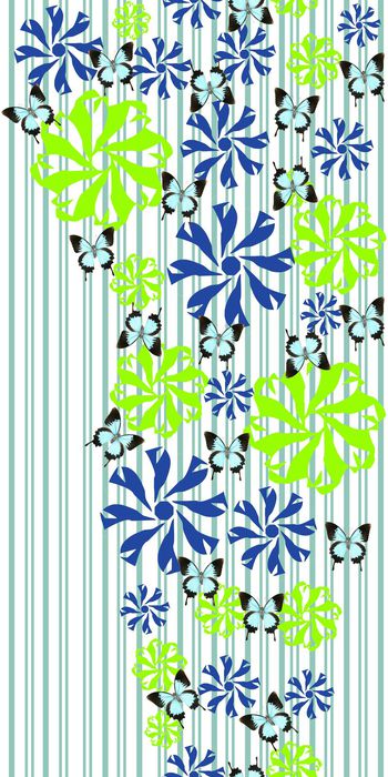 376950-清新几何图案蝴蝶图