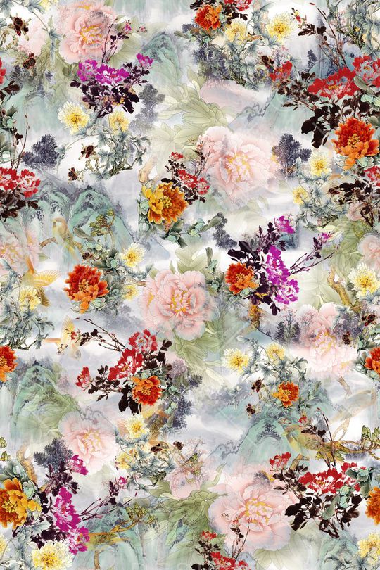 中国风印花华亿平台图片