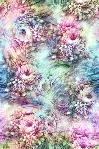 377014-多彩动物纹花卉