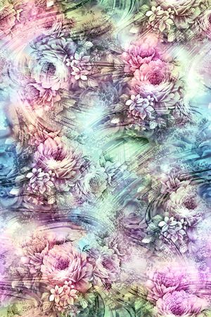 花卉印花华亿平台图片