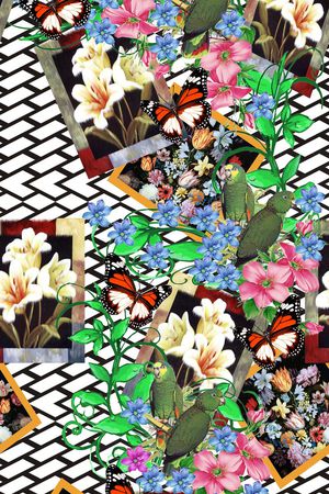 花卉印花华亿平台图片