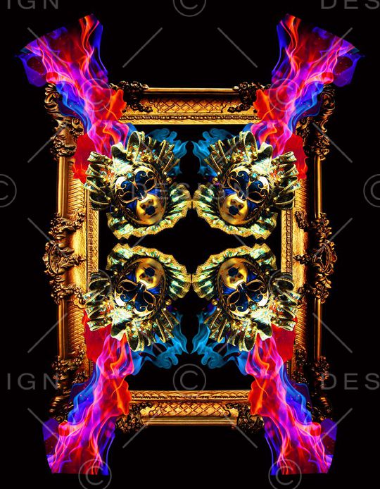 面具印花华亿平台图片