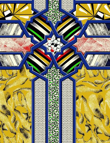 几何印花华亿平台图片