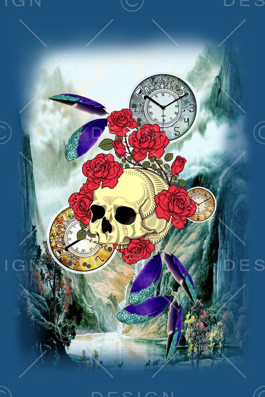 骷髅图案印花华亿平台图片