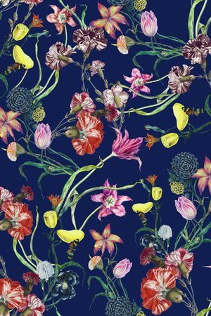 几何花卉印花华亿平台图片