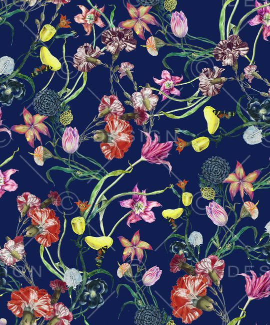 几何花卉印花华亿平台图片