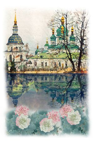 欧式建筑印花华亿平台图片