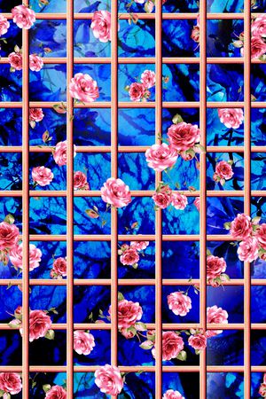 几何花卉印花华亿平台图片