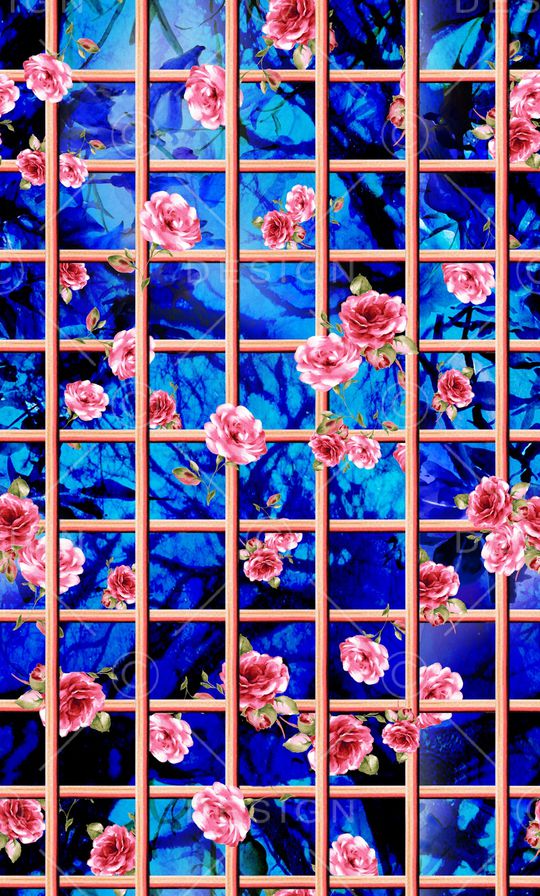 几何花卉印花华亿平台图片