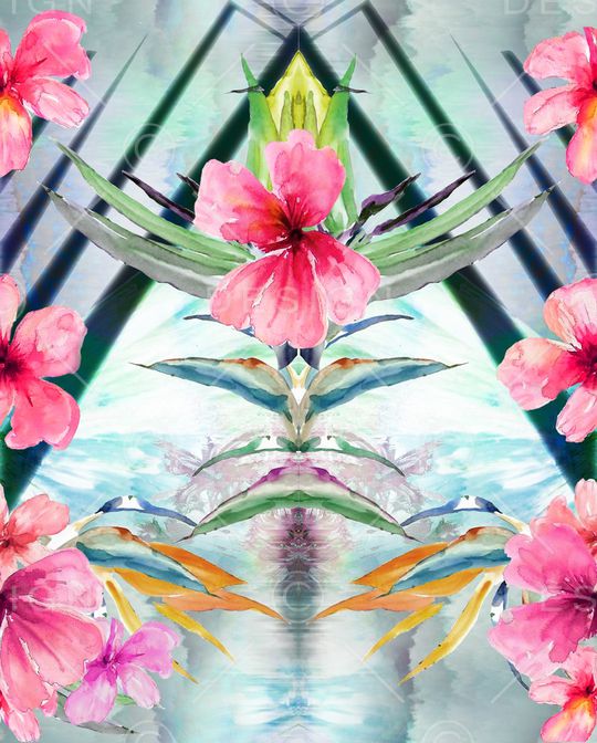 花卉印花华亿平台图片