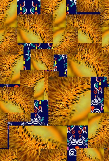 377290-古典花卉几何组合肌理文