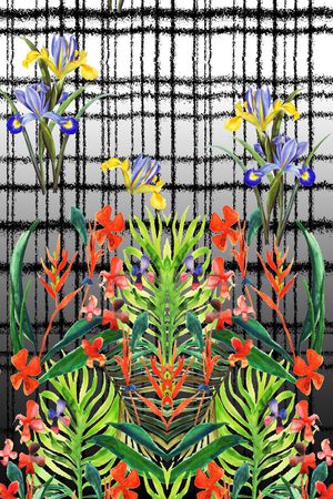 手绘花印花华亿平台图片