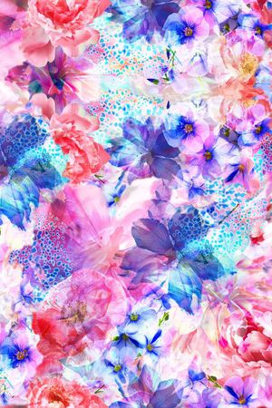 花卉印花华亿平台图片