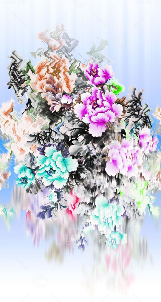 定位花卉印花华亿平台图片