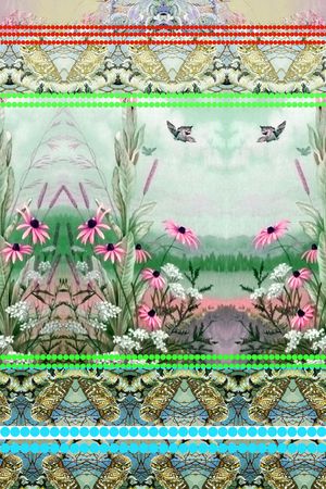 热带动物定位印花华亿平台图片